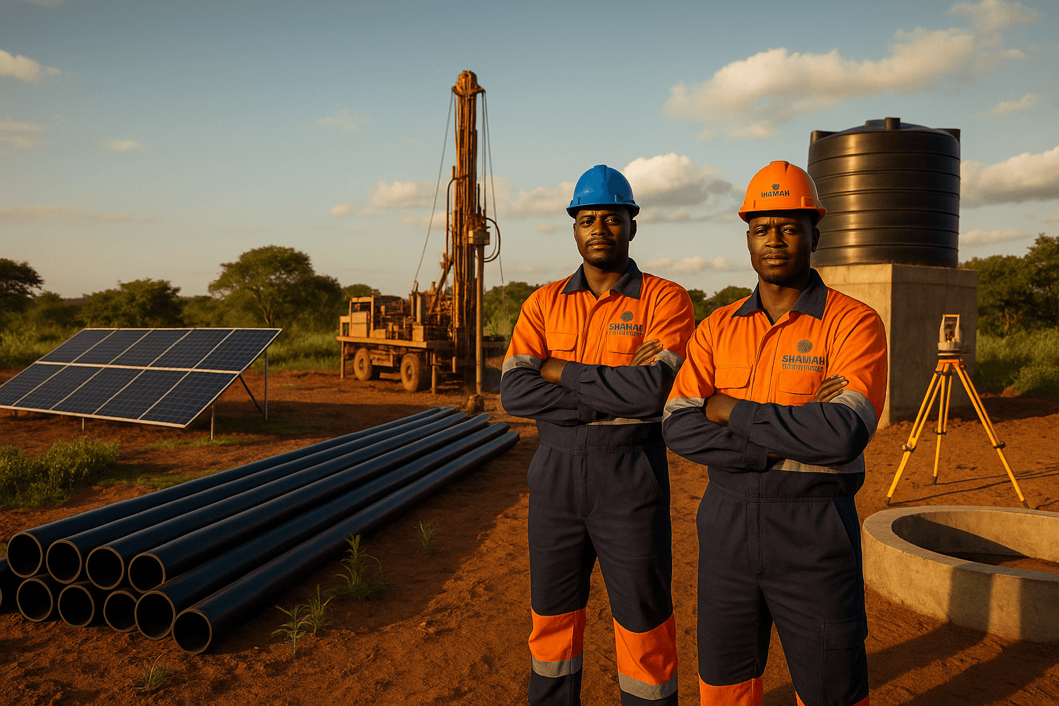 Shamah Engineering Team at Project Site